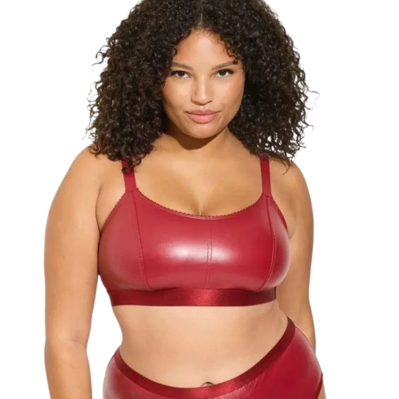 torrid Other - Torrid Curve Red Wine Pleather Faux Leather Bralette